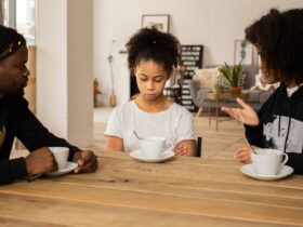 parents talking to their child
