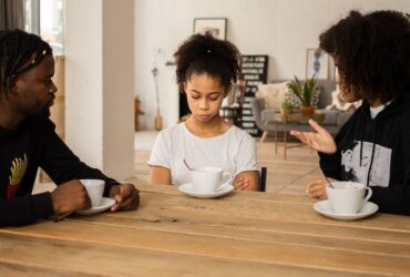 parents talking to their child