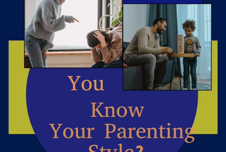 poster showing two images of parent helping and playing