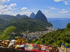 Soufriére and Pitons, St. Lucia